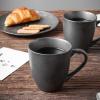 imagevicrays Coffee Mug Set 12 Ounce Set of 6 Ceramic Mug for Men Women Unique Glazed Mugs with Handle for Coffee Tea Milk Cocoa CerealDark Gray
