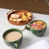 imagevicrays Jumbo Soup Mug Coffee Large  Ceramic Wide Oversized Extra Big Handle Bowls Latte Friends Mug Set Gaint Cereal Oatmeal Cappuccino Cup Set 27 oz  Cherry redGreen