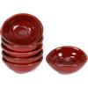imagevicrays Ceramic Dipping Sauce Bowls  Small Charcuterie Dip Cups Cooking Prep Condiment Oil Dish Mini Tapas Plates for Soy Sushi Salsas Wasabi Appetizer Dessert  Set of 6 Cherry RedCherry Red
