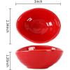 imagevicrays Ceramic Dipping Sauce Bowls  Small Charcuterie Dip Cups Cooking Prep Condiment Oil Dish Mini Tapas Plates for Soy Sushi Salsas Wasabi Appetizer Dessert  Set of 6 Cherry RedRed