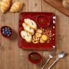 imagevicrays Ceramic Dipping Sauce Bowls  Small Charcuterie Dip Cups Cooking Prep Condiment Oil Dish Mini Tapas Plates for Soy Sushi Salsas Wasabi Appetizer Dessert  Set of 6 Cherry RedCherry Red