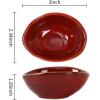 imagevicrays Ceramic Dipping Sauce Bowls  Small Charcuterie Dip Cups Cooking Prep Condiment Oil Dish Mini Tapas Plates for Soy Sushi Salsas Wasabi Appetizer Dessert  Set of 6 Cherry RedCherry Red