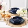 imagevicrays Ceramic Cereal Bowls Set  Porcelain 26 Ounce Soup Salad Bowls  Rice Dessert Cream Bowls Set  Chip Resistant Dishwasher Microwave Safe  Set of 6 BeigeBlue