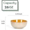 imagevicrays Ceramic Cereal Bowls Set  Porcelain 26 Ounce Soup Salad Bowls  Rice Dessert Cream Bowls Set  Chip Resistant Dishwasher Microwave Safe  Set of 6 BeigeBeige