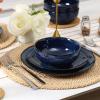 imagevicrays Ceramic Cereal Bowls Set  Porcelain 26 Ounce Soup Salad Bowls  Rice Dessert Cream Bowls Set  Chip Resistant Dishwasher Microwave Safe  Set of 6 BeigeBlue