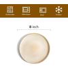 imagevicrays Ceramic Salad Plates Set  Porcelain 8 Inch Flat Dessert Appetizer Plate for Lunch Home Party Restaurant  Scratch Resistant Microwave Oven and Dishwasher Safe  Set of 6 BeigeBeige