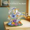 imageSillbird Flowers Unicorn Building Toy Set MOC Floral Animal Collectible Display Model for Home Decor or Office Valentines Day Birthday Gifts Toys for Adults and Kids Age 10 2025 New1472 Pieces