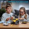 imageSillbird Robot Building Kit with Remote Control for Boys Ages 814 STEM Coding Robotics Technic Toy Birthday Creative Gifts for Kids Buildable 5in1 Models with 435 PiecesYellow