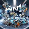 imageSillbird Robot Building Kit with Remote Control for Boys Ages 814 STEM Coding Robotics Technic Toy Birthday Creative Gifts for Kids Buildable 5in1 Models with 435 PiecesBlue