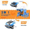 imageSillbird STEM 12in1 Solar Robot Toys for Ages 813 Solar and Cell Powered Dual Drive Motor DIY Building Science Educational Kit Gift for Kids 8 9 10 11 12 13 Years OldBlue