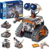 imageSillbird Robot Building Kit with Remote Control STEM Gifts for Boys Age 813 Technic Coding Robotic Toys for Kids Birthday Buildable 5in1 Models with 488 Pieces3orange