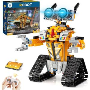 imageSillbird Robot Building Kit with Remote Control STEM Gifts for Boys Age 813 Coding Buildable Robotic Technic Toys for Kids Birthday with 468 Pieces
