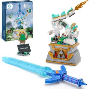 imageSillbird BOTW Glowing Master Sword Building Blocks Set TOTK Decorations with Dragon for Link Fans Birthday Toys Gifts for Kids Boys Girls Ages 812 Year Old 677pcs
