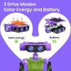 imageSillbird Solar Building Robot Kit STEM Gift for Boys Aged 812 DIY 15in1 Science Educational Toys for Kids Birthday Solar or Battery Powered Robotic Set with 212 PiecesPurplegreen