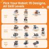 imageSillbird Solar Building Robot Kit STEM Gift for Boys Aged 812 DIY 15in1 Science Educational Toys for Kids Birthday Solar or Battery Powered Robotic Set with 212 PiecesGrayorange