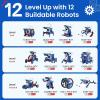 imageSillbird Solar Robot Building Kit STEM Gift for Boys Aged 812 12in1 DIY Science Educational Robotic Toys for Kids Teens Birthday Powered by The Sun with 190 PiecesBluered
