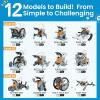 imageSillbird Solar Robot Building Kit STEM Gift for Boys Aged 812 12in1 DIY Science Educational Robotic Toys for Kids Teens Birthday Powered by The Sun with 190 Pieces12in1grey