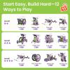 imageSillbird Solar Robot Building Kit STEM Gift for Boys Aged 812 12in1 DIY Science Educational Robotic Toys for Kids Teens Birthday Powered by The Sun with 190 PiecesPurplegreen