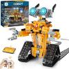 imageSillbird Robot Building Kit with Remote Control STEM Gifts for Boys Age 812 Technic Buildable Coding Robotic Set Birthday Toys for Kids Teens 468 PiecesYellow