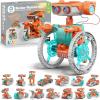 imageSillbird Solar Building Robot Kit STEM Gift for Boys Aged 812 DIY 15in1 Science Educational Toys for Kids Birthday Solar or Battery Powered Robotic Set with 212 PiecesOrangeblue