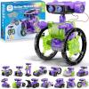 imageSillbird Solar Building Robot Kit STEM Gift for Boys Aged 812 DIY 15in1 Science Educational Toys for Kids Birthday Solar or Battery Powered Robotic Set with 212 PiecesPurplegreen