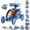 imageSillbird Bundle  2 Items 15in1 and 12in1 STEM Education Solar Robot Toys Solar or Battery Dual Power Drive DIY Building Science Kits