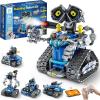 imageSillbird STEM Robot Building Kit with Remote Control Gifts for Boys Ages 814 Buildable 5in1 Robotics Technic Coding Toy for Kids Birthday with 596 Pieces