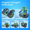 imageSillbird Robot Car Building Kit with Remote Control STEM Gifts for Boys Ages 814 Technic Coding Stunt Racer Toys for Kids Birthday Buildable 5in1 Models with 662 Pieces