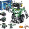 imageSillbird Robot Car Building Kit with Remote Control for Boys Ages 814 STEM Coding Robotics Technic Toy Birthday Gifts for Kids Buildable 5in1 Models with 727 Pieces