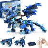 image:imageBundle  2 Items Sillbird Solar Robot Toys amp Dragon Building Kit with Remote Control Christmas Stem Gifts for Kids Boys Ages 812 Technic Buildable Coding Toys