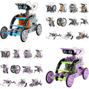 image:imageBundle  2 Items Sillbird Solar Building Robot Kit Christmas STEM Gift for Boys Aged 814 12in1 DIY Science Educational Toys for Kids Birthday Solar Powered Robotic Set
