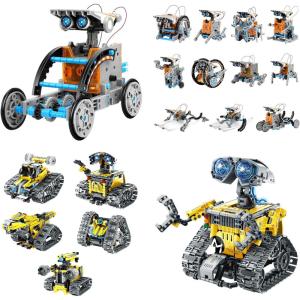 image:imageBundle  2 Items Sillbird Solar Robot Toys amp Robot Building Kit with Remote Control for Boys Ages 814 Christmas STEM Robotics Technic Toy Coding Gift for Kids