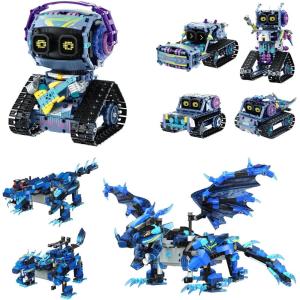 image:imageSillbird Bundle  2 Items Robot Building Kit amp Dragon Buildable Toy with Remote Control Christmas STEM Gifts for Kids Boys Ages 814 Coding Robotic Technic Creative Toys for Birthday