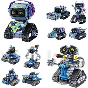 image:imageSillbird Bundle  2 Items Christmas STEM Robot Building Kit with Remote Control Gifts for Boys Ages 814 Buildable 5in1 Robotics Technic Coding Toy for Kids Birthday