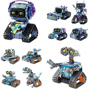 image:imageSillbird Bundle  2 Items Robot Building Kit with Remote Control Christmas STEM Gifts for Kids Boys Ages 812 Coding Robotic Technic Creative Toys for Birthday Buildable 5in1 Models