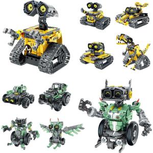 image:imageSillbird Bundle  2 Items Robot Building Kit with Remote Control Gifts for Kids Boys Ages 814 Christmas STEM Coding Robotics Technic Toy Birthday Gifts for Kids Buildable 5in1 Models