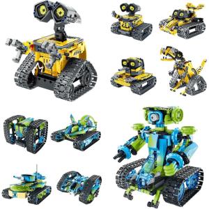 image:imageSillbird Bundle  2 Items Robot Car Building Kit with Remote Control Christmas STEM Gifts for Boys Ages 814 Technic Coding Stunt Racer Toys for Kids Birthday Buildable 5in1 Models