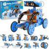 image:imageSillbird Solar Building Robot Kit STEM Gift for Boys Age 813 12in1 DIY Educational Science Toys for Kids Birthday Powered by the Sun Robotics Set with 190 PiecesOrange Blue