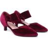 imageRIBONGZ Kitten Heels for Women Closed Toe Comfortable Low Heels Pointed Toe Sexy Slip on Pumps Bridal Party Dressy ShoesBurgundy