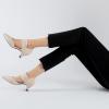 imageRIBONGZ Kitten Heels for Women Closed Toe Comfortable Low Heels Pointed Toe Sexy Slip on Pumps Bridal Party Dressy ShoesNude