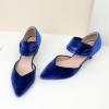 imageRIBONGZ Kitten Heels for Women Closed Toe Comfortable Low Heels Pointed Toe Sexy Slip on Pumps Bridal Party Dressy ShoesRoyal Blue