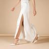 imageRIBONGZ Womens Wedding Shoes Glitter Sparkly Pointed Toe Strappy High Heels Sexy Ankle Strap Pumps Bridal Party Work Dress ShoesHp001white