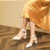 imageRIBONGZ Womens Wedding Shoes Glitter Sparkly Pointed Toe Strappy High Heels Sexy Ankle Strap Pumps Bridal Party Work Dress ShoesHp0022inwhite