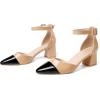 imageRIBONGZ Womens Wedding Shoes Glitter Sparkly Pointed Toe Strappy High Heels Sexy Ankle Strap Pumps Bridal Party Work Dress ShoesHp0032inpattennudeblack