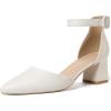 imageRIBONGZ Womens Wedding Shoes Glitter Sparkly Pointed Toe Strappy High Heels Sexy Ankle Strap Pumps Bridal Party Work Dress ShoesHp0022inwhite