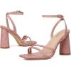 imageRIBONGZ Block Heels Prom Heeled Sandals for Women Chunky Square Open Toe Strappy High Heels Ankle Strap Wedding Bridal Shoes High Heel Sandals for Party DressLight Pink