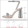 imageRIBONGZ Block Heels Prom Heeled Sandals for Women Chunky Square Open Toe Strappy High Heels Ankle Strap Wedding Bridal Shoes High Heel Sandals for Party DressSilver