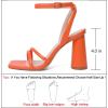 imageRIBONGZ Block Heels Prom Heeled Sandals for Women Chunky Square Open Toe Strappy High Heels Ankle Strap Wedding Bridal Shoes High Heel Sandals for Party DressOrange