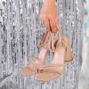 imageRIBONGZ Block Heels Prom Heeled Sandals for Women Chunky Square Open Toe Strappy High Heels Ankle Strap Wedding Bridal Shoes High Heel Sandals for Party DressNude