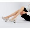 imageRIBONGZ Chunky High Heels for Women Sexy Mary Jane Square Toe Heels Pumps Comfortable Ankle Strap Closed Toe Block Platform Heels Dressy shoesMjapricot001